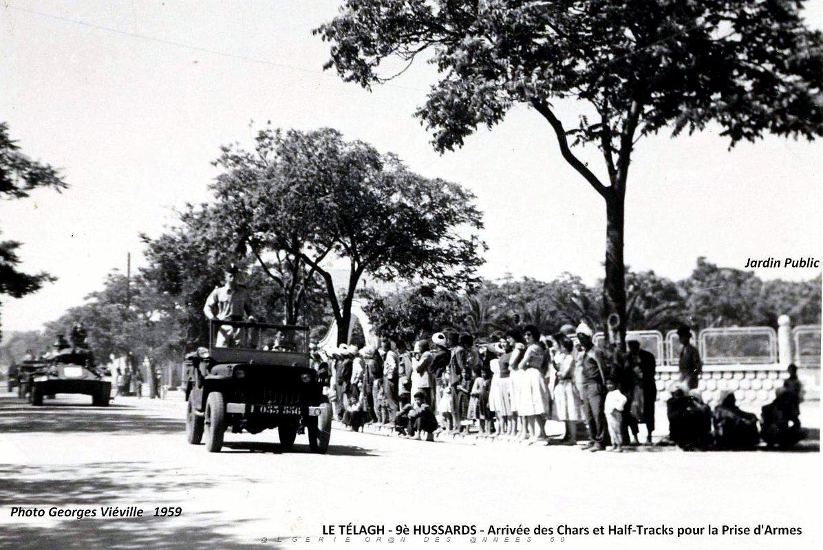 1190- Le Telagh - Defile 9eme Hussards- 1959.jpg